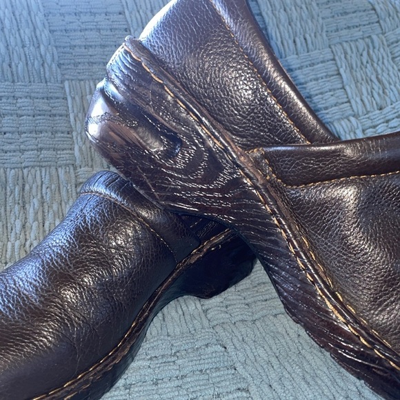 Bolo by Born Andria Professional Clogs Chocolate Brown Leather Boho Comfort Sz10 - Picture 3 of 12